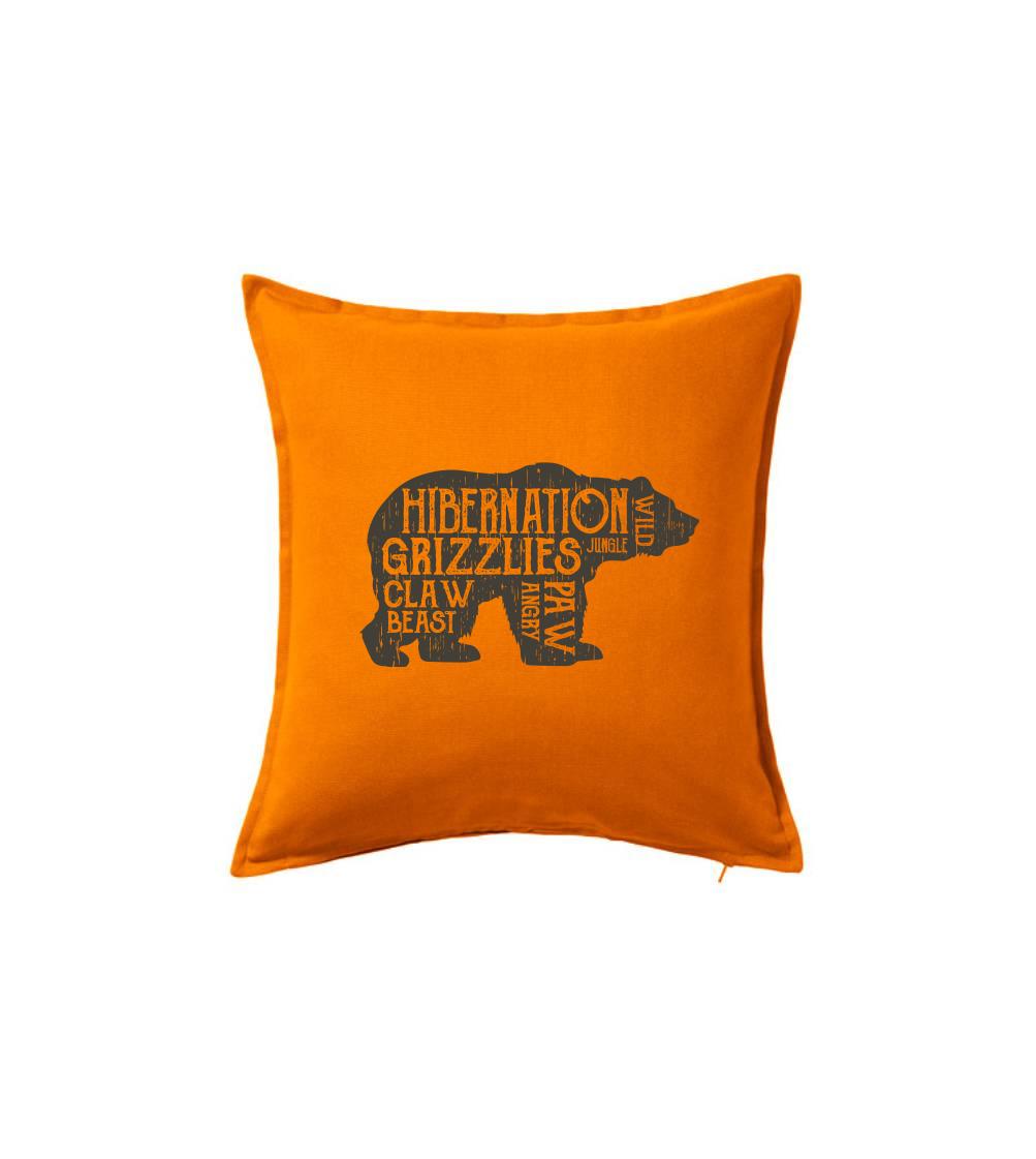 Tričká so zvieratami - Bear hiber - Vankúš 50x50