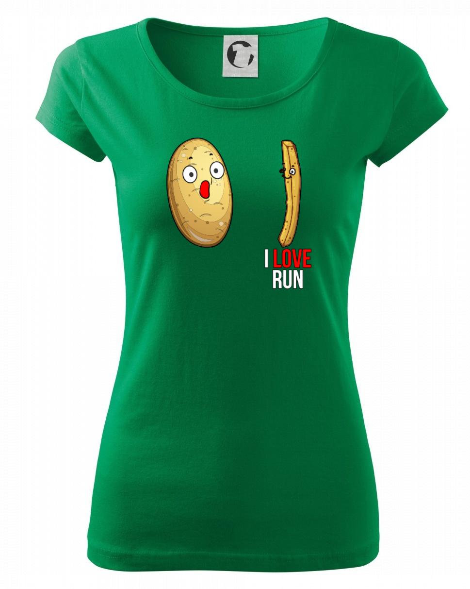 Tričká pre bežcov - Zemiaky I love run - Dámske tričko Pure
