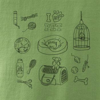 I love my pet - kreslený obrázok