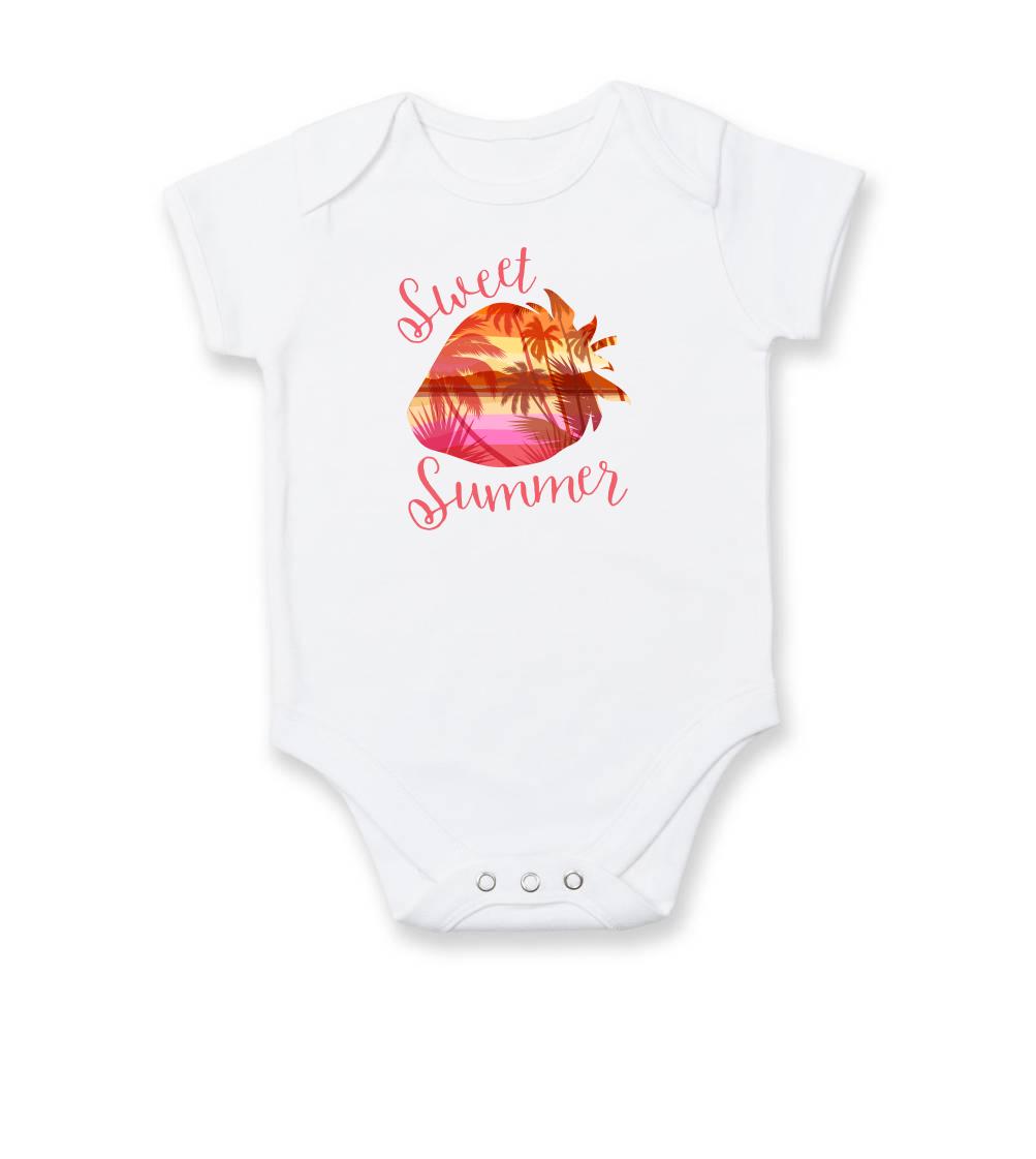 Ostatné nápisy - Sweet summer - Body dojčenské s krátkym rukávom