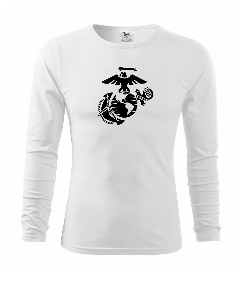 Vojenská tričká s potlačou - United Marines logo - Tričko detské Long Sleeve