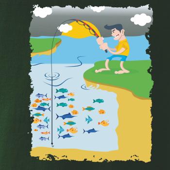 Rybár, ktorý má smolu farebný