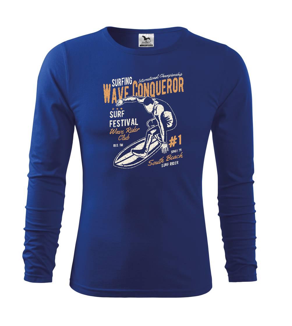 Surferske tričká - Wave Conqueror - Tričko detské Long Sleeve