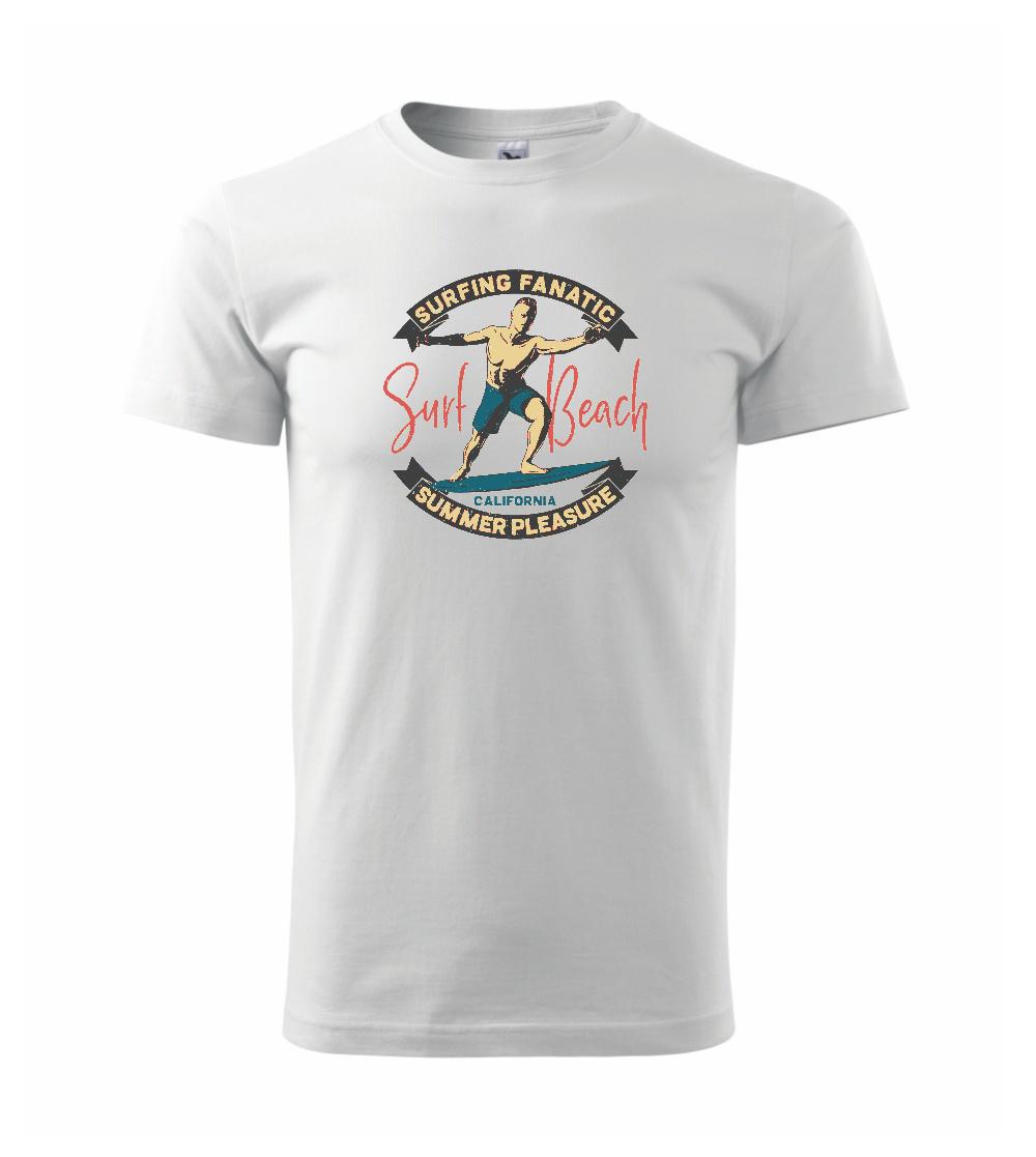 Surferske tričká - Surfing fanatic surf beach - Klasické pánske tričko vyššej gramáže
