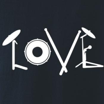 Love bubeník nápis