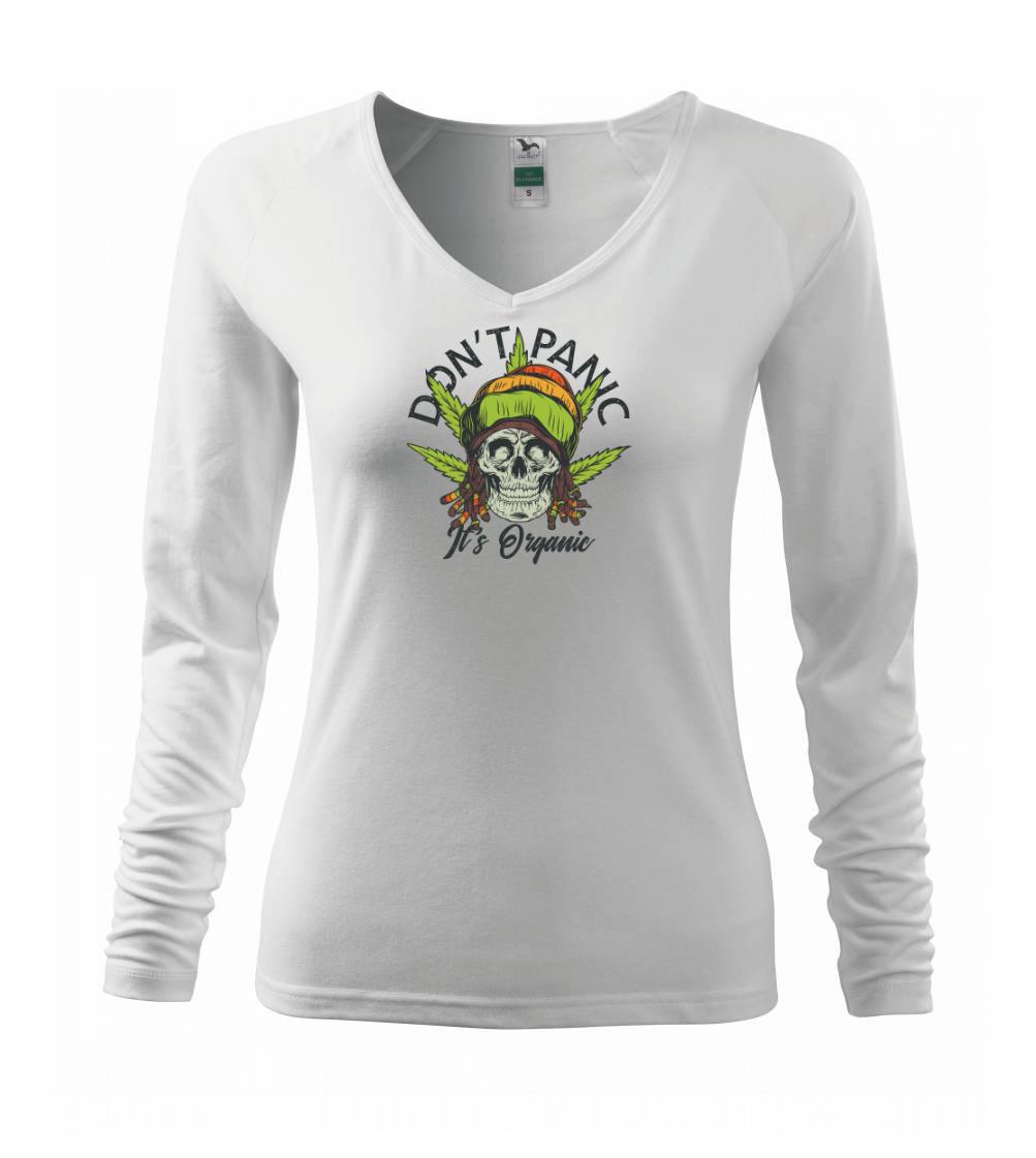 Grafické tričká - Don't panic it's organic - Tričko dámske Elegance