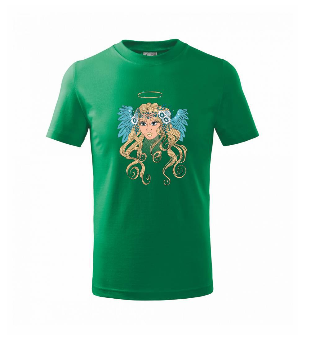 Grafické tričká - Anjel maľovaný - žena (Pecka design) - Tričko detské bavlnené