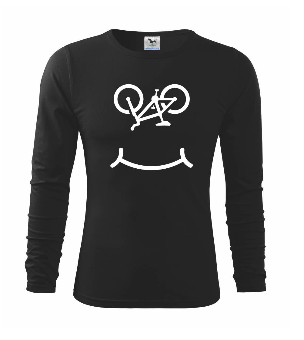 Tričko ako darček pre cyklistu - Bicykel úsmev - Tričko detské Long Sleeve