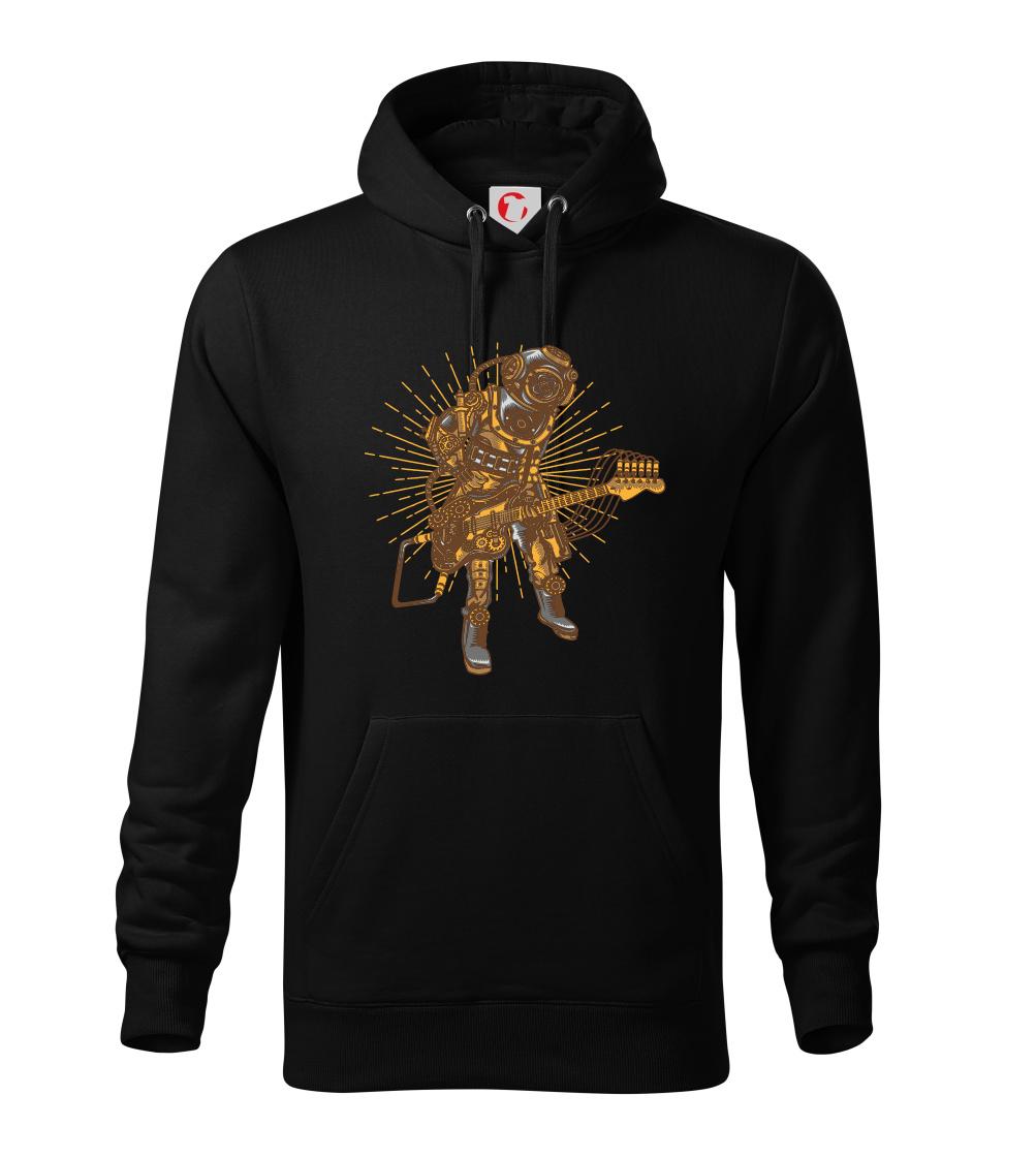 Grafické tričká - Steampunk rocker - Mikina pánska Cape s kapucňou