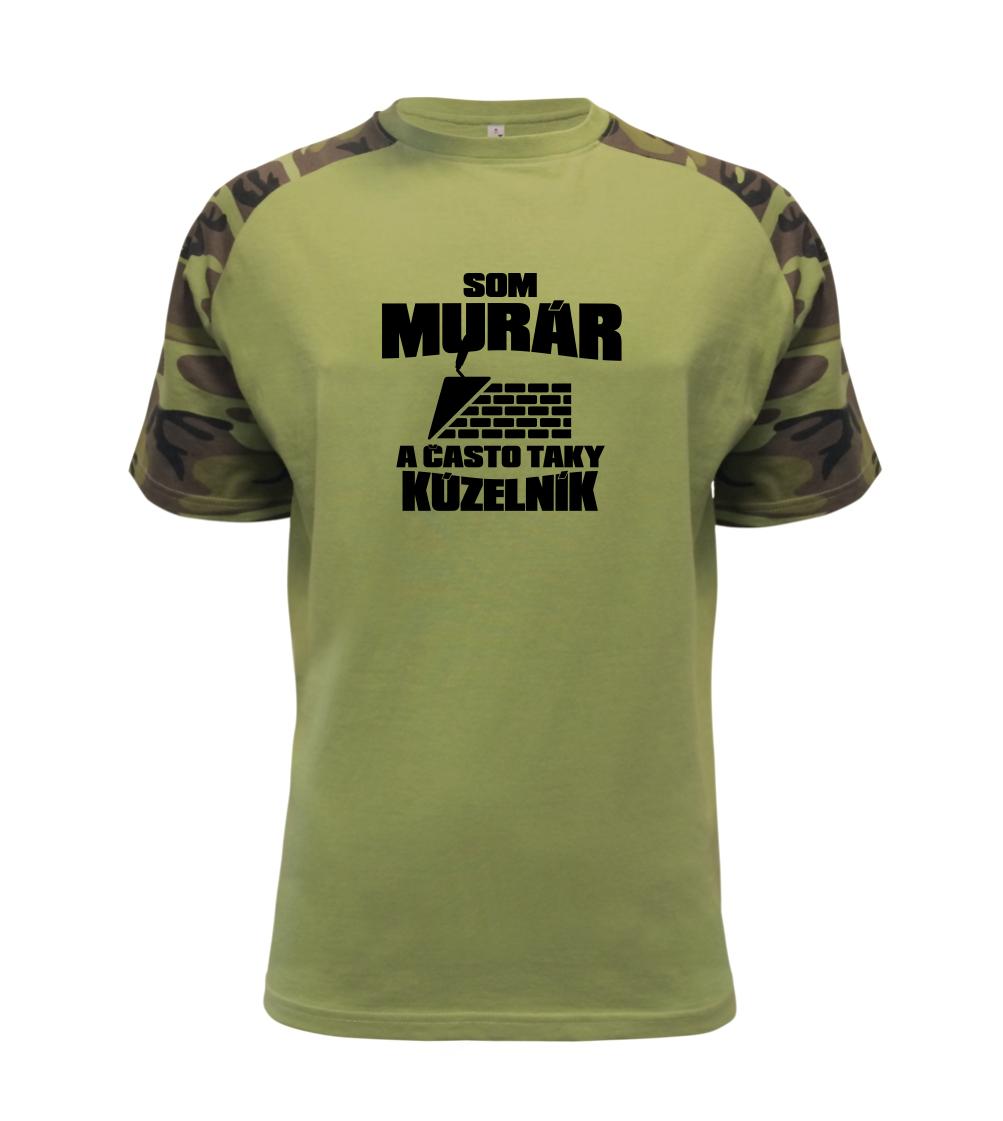 Vtipné tričká pre murárov - Murár kúzelník - Raglan Military