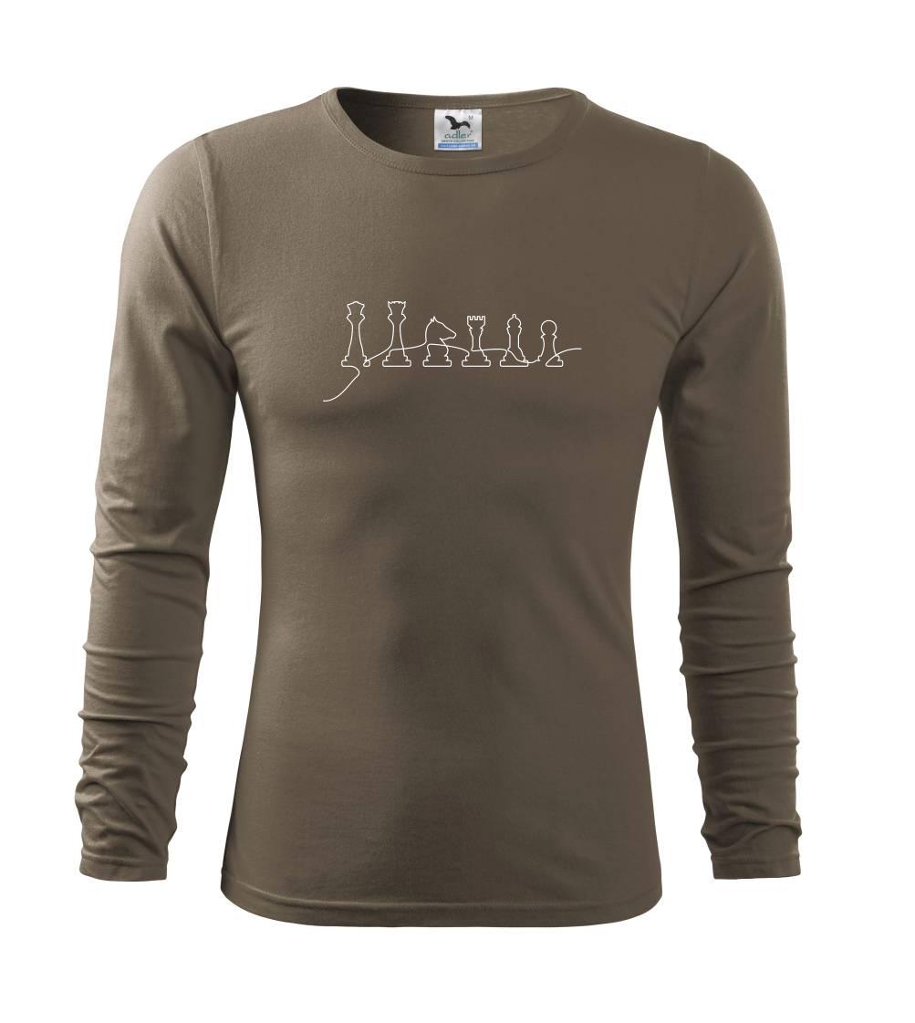 Šachové figúrky v rade - obrys Šachové figúrky v rade - obrys