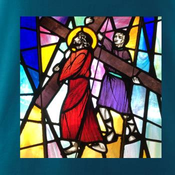 Vitráž - Ježiš a kríž