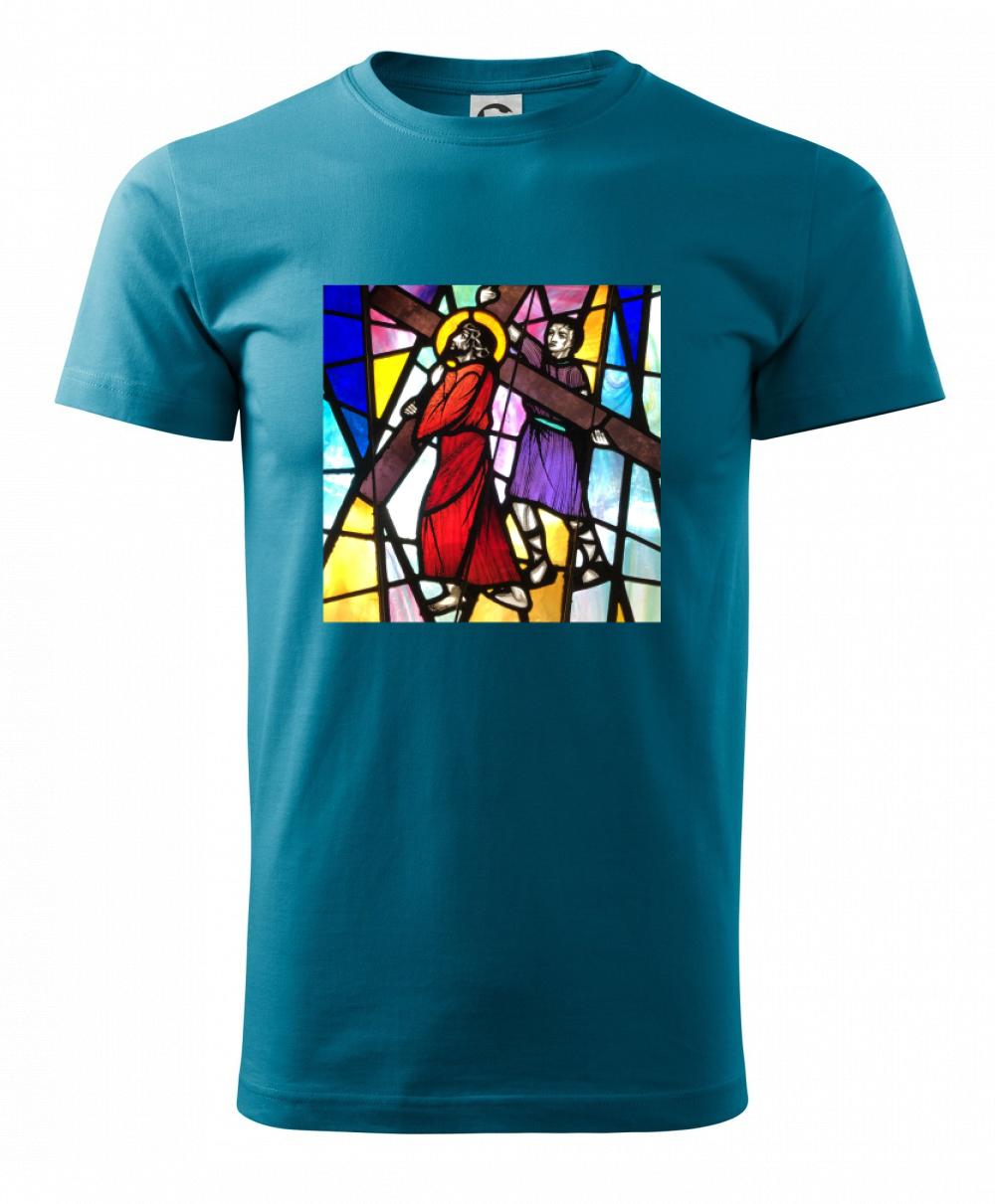 Vitráž - Ježiš a kríž Vitráž - Ježiš a kríž