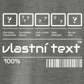 Čiarový kód - Vlastný text