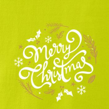 Merry christmas - nápis guľatý