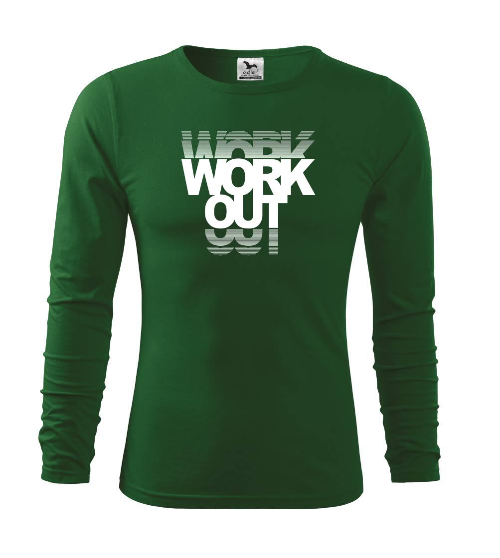 Posilňovani - Workout nápis - Tričko s dlhým rukávom FIT-T long sleeve