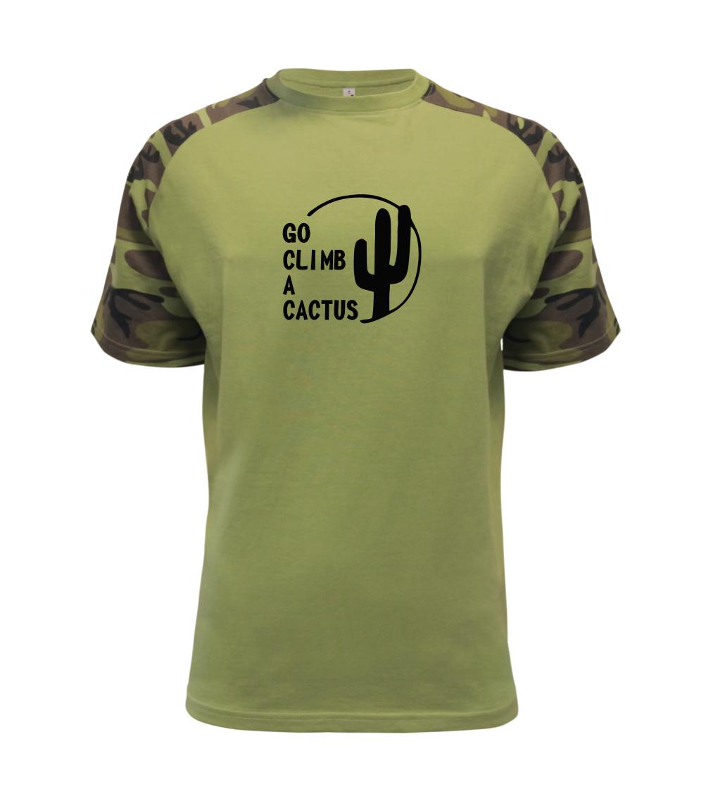 Grafické tričká - Go climb a cactus - Raglan Military