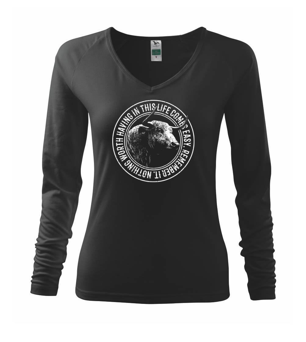 Tričká so zvieratami - Buffalo worth - Tričko dámske Elegance