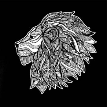 Hlava leva - mandala