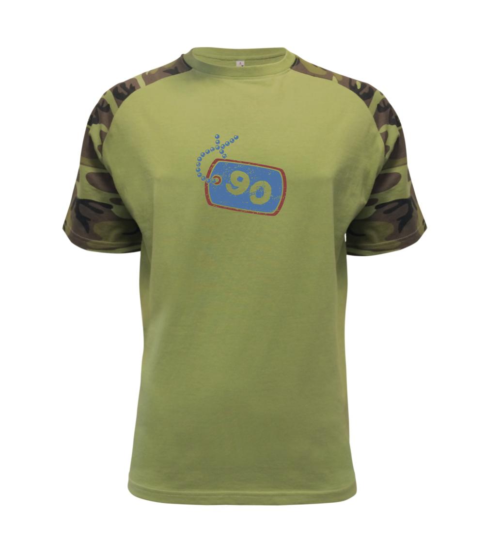 Tričko k devadesátinám - 90 na krku - Raglan Military