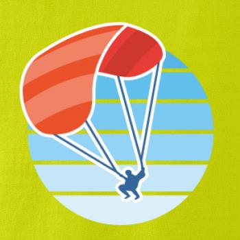 Paragliding oranžový v modrom koliesku