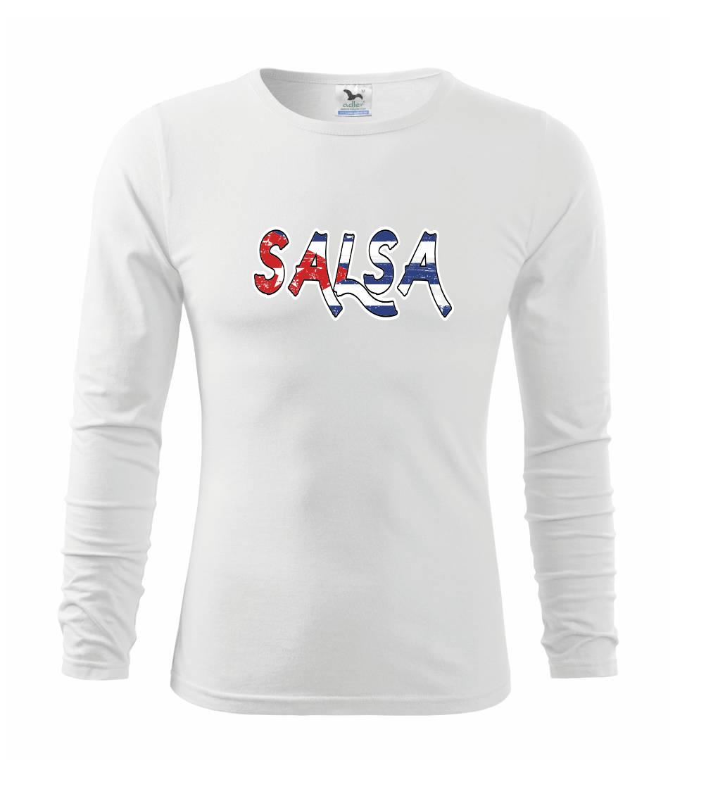 Tričká pre tanečníkov salsy - Salsa vlajka - Tričko detské Long Sleeve