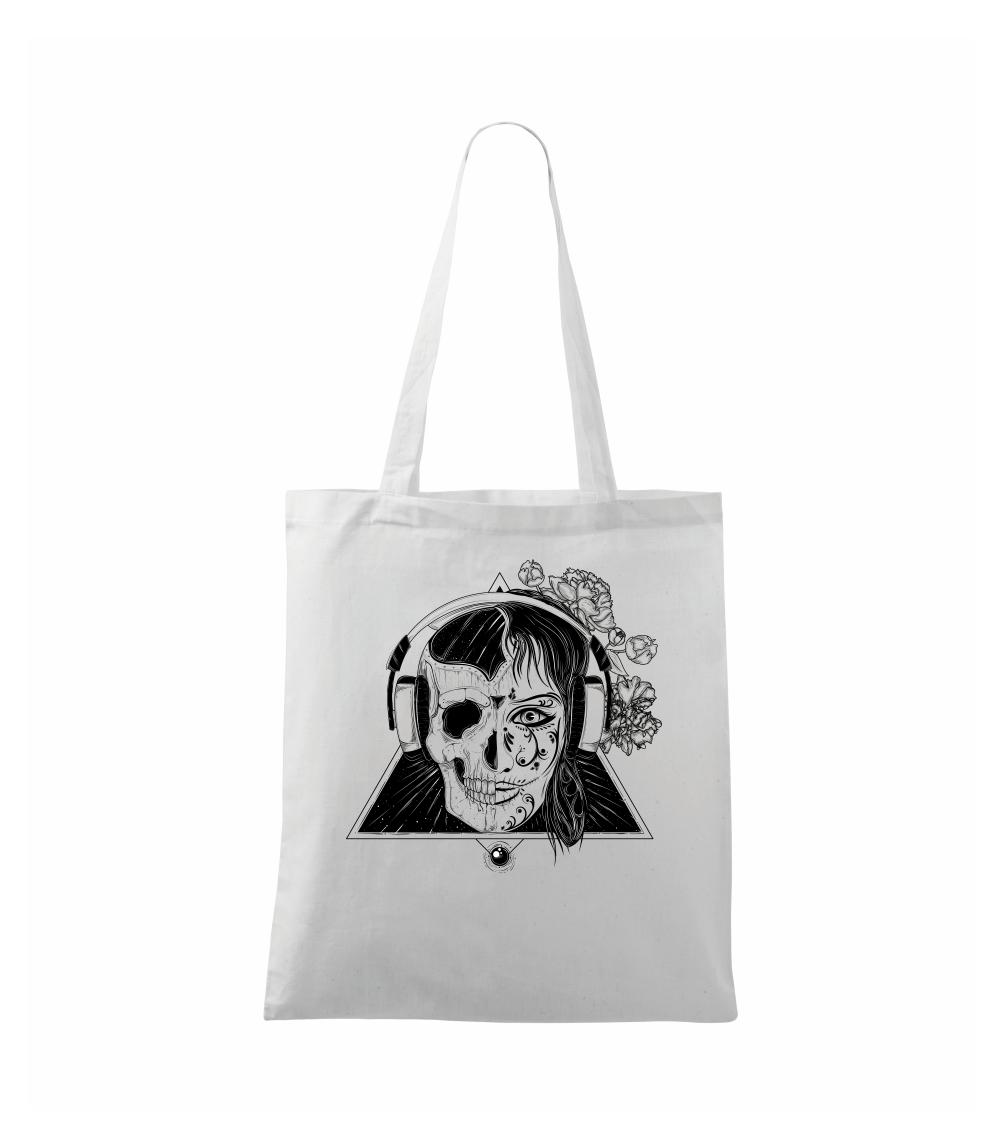 Dj skull woman - Taška bavlnená