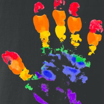 LGBT hand print LGBT hand print