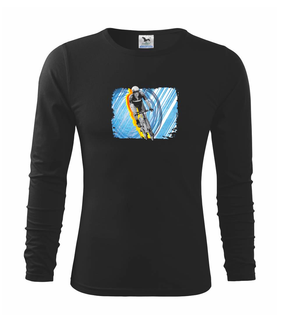 Tričko ako darček pre cyklistu - Závodný cyklista - Tričko detské Long Sleeve
