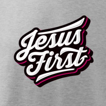 Jesus first biely nápis