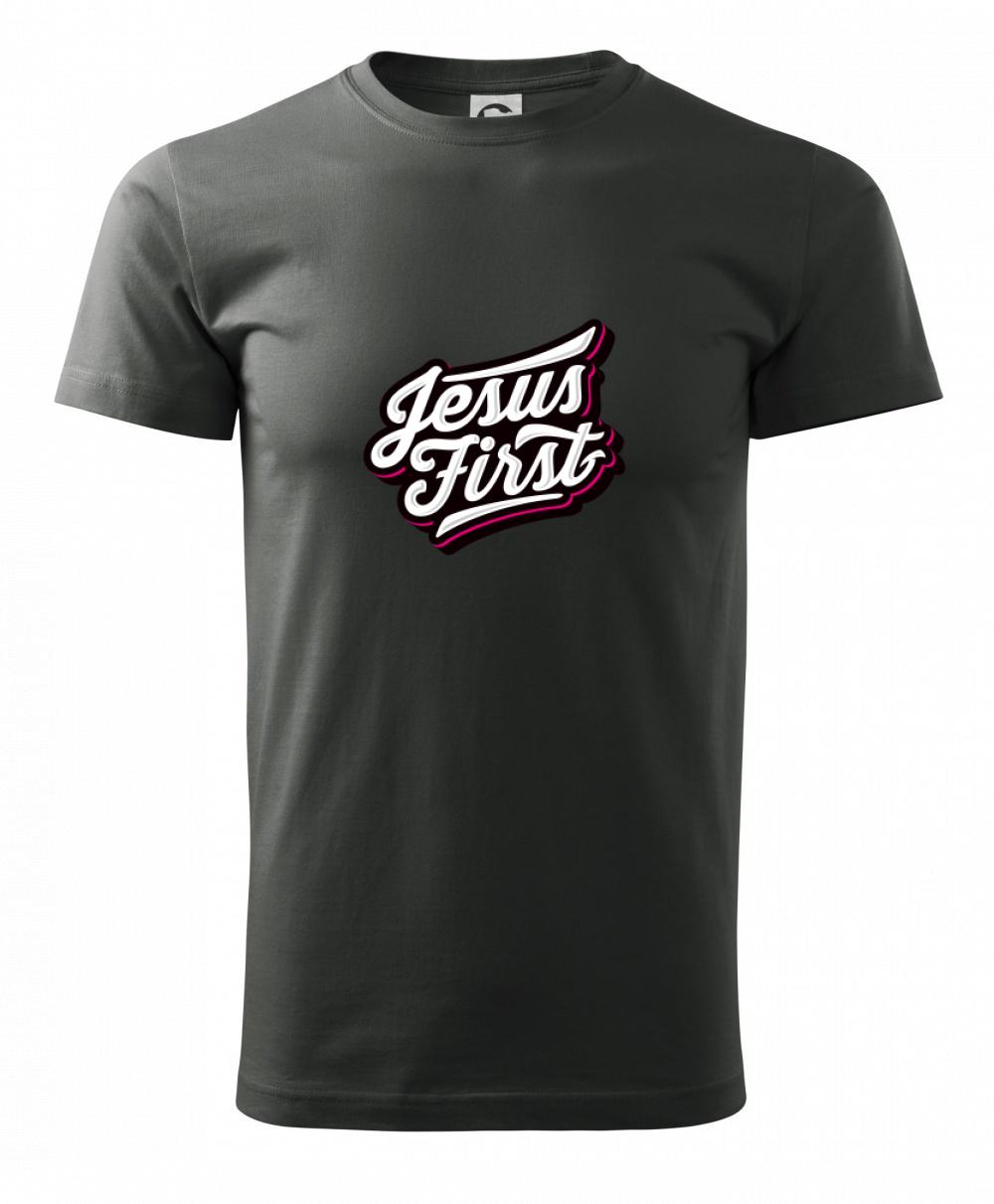 Jesus first biely nápis Jesus first biely nápis