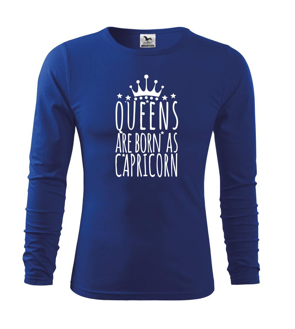 Tričká kozorožec - Queens are born as Capricorn - Kozorožec - Tričko detské Long Sleeve