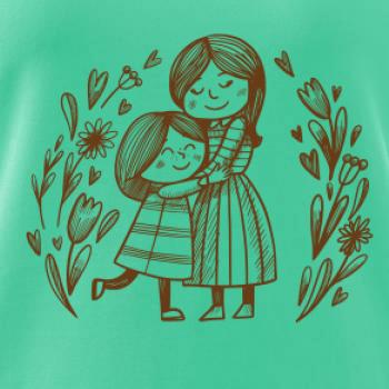 Matka a dcéra v objatí