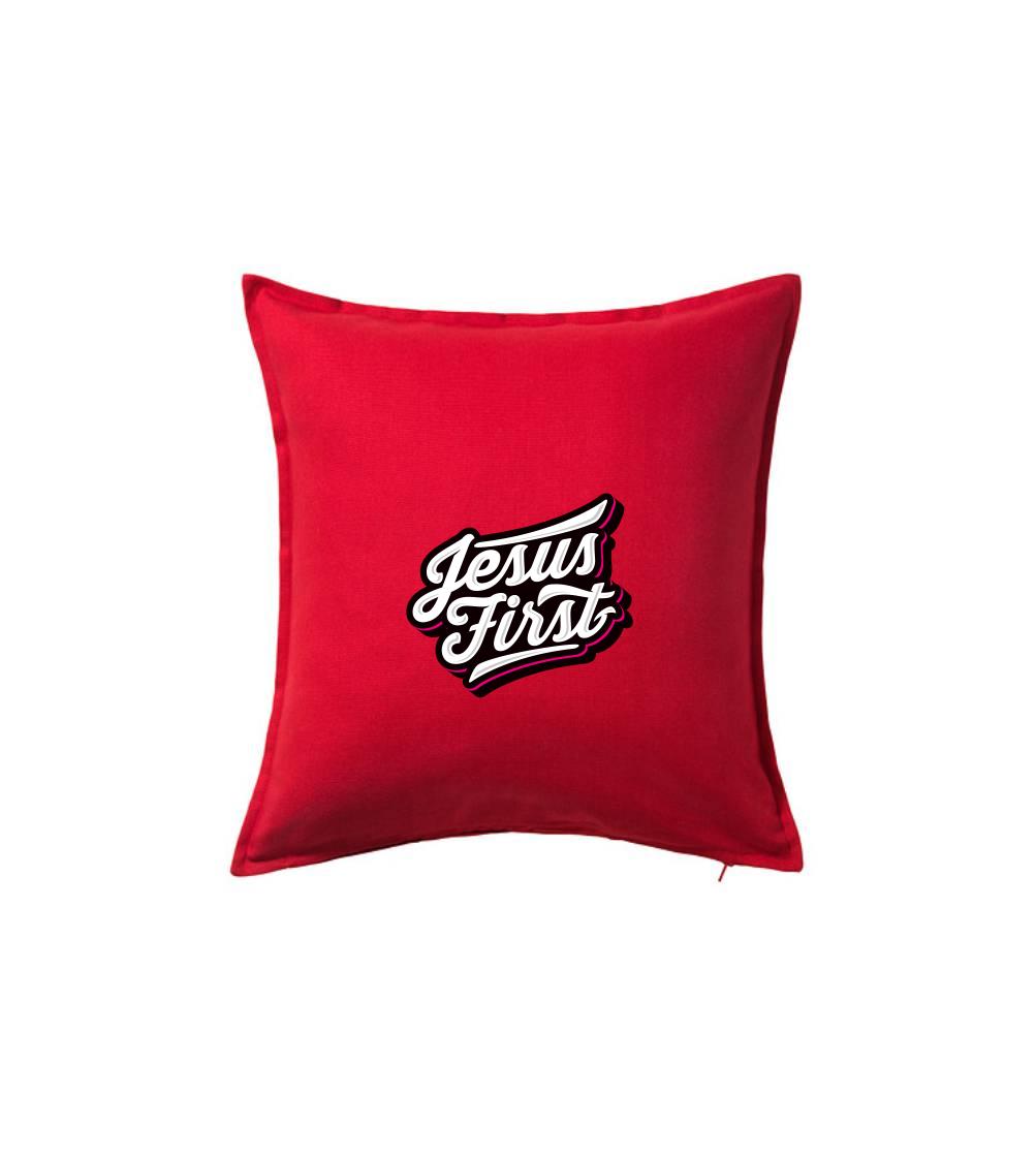 Jesus first biely nápis