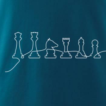 Šachové figúrky v rade - obrys