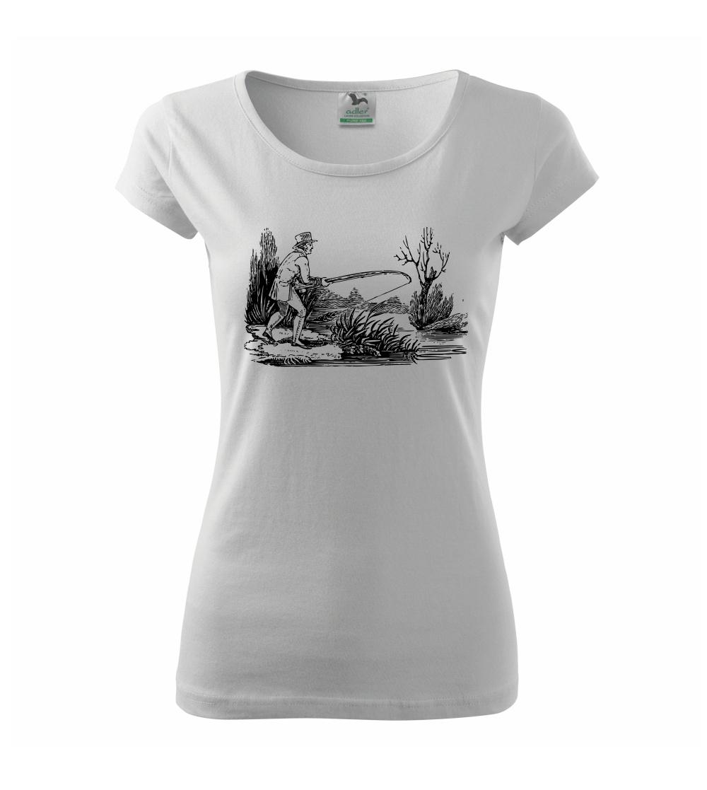 Kreslený rybár nahradzujúci