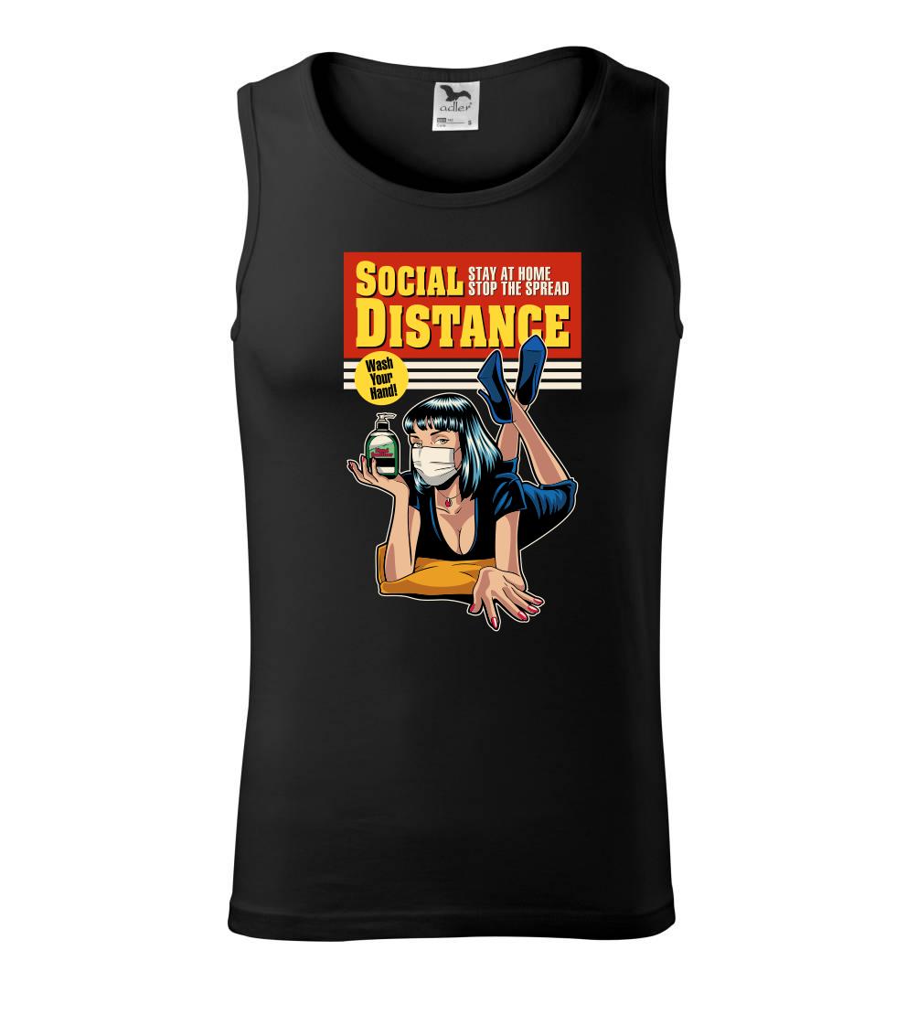 Corona social distance plagát - Tielko pánske Core