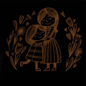 Matka a dcéra v objatí