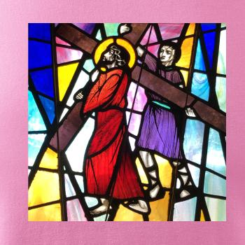 Vitráž - Ježiš a kríž Vitráž - Ježiš a kríž