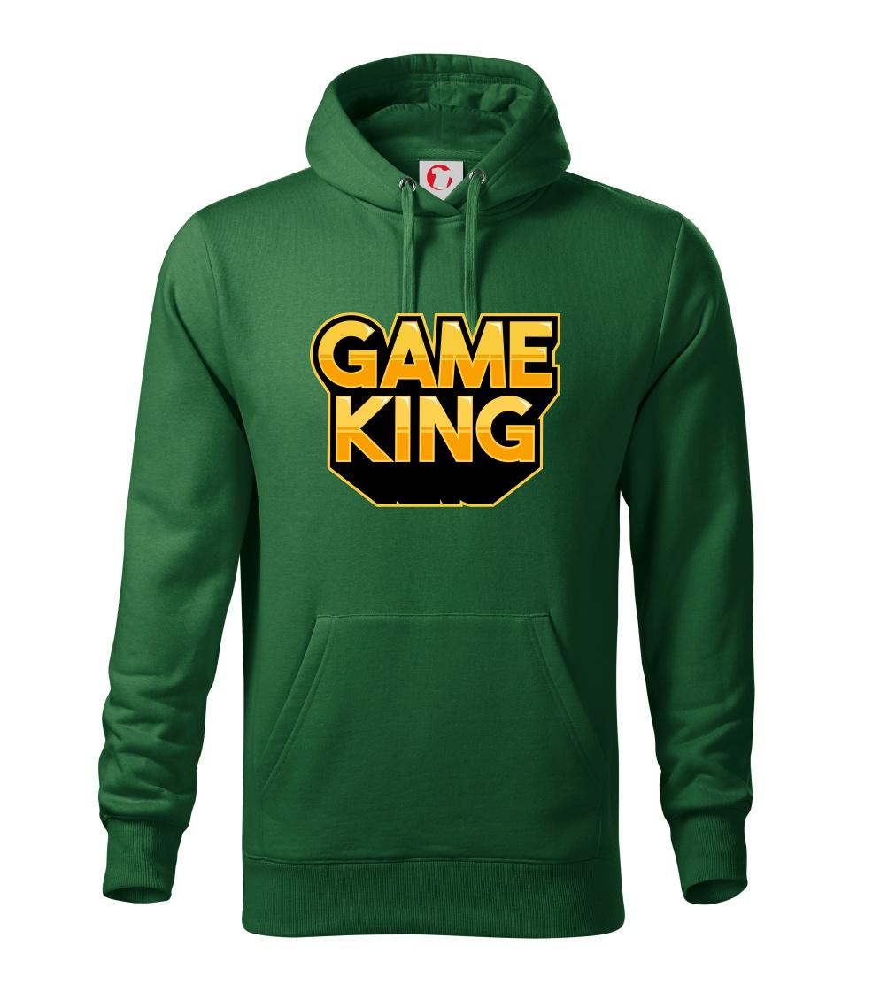 Tričká pre ajťákov - Game king - nápis veľký - Mikina pánska Cape s kapucňou
