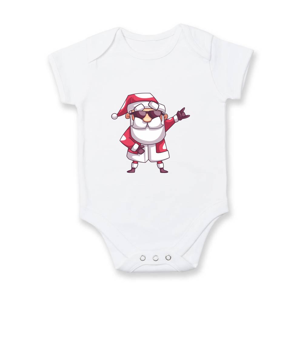 Vianočné tričká - Santa rocker - Body dojčenské s krátkym rukávom