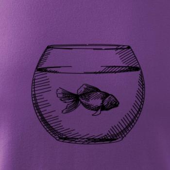 Ceruzkou kreslená rybička v akváriu