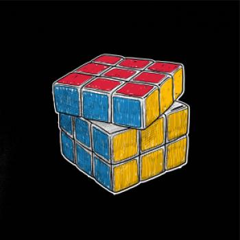 Rubikova kocka kreslená