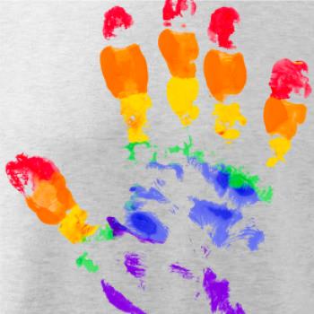 LGBT hand print LGBT hand print