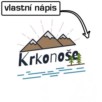 Kreslené hory - vlastné nápis