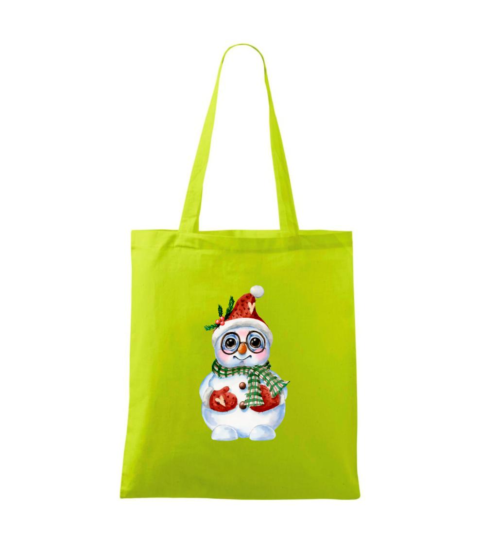 Snehuliak kreslený s okuliarmi