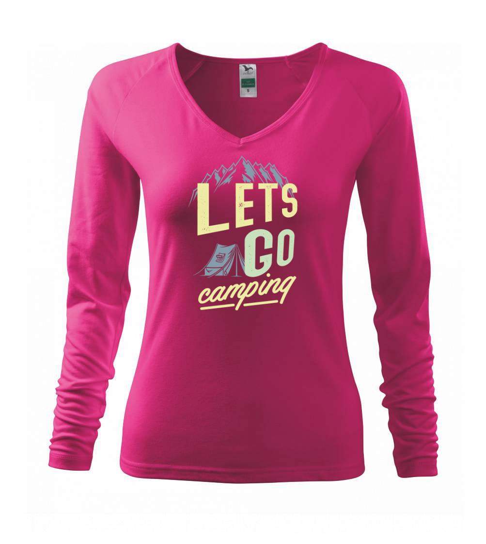 Trička na kempovanie - Let's Go go camping - Tričko dámske Elegance