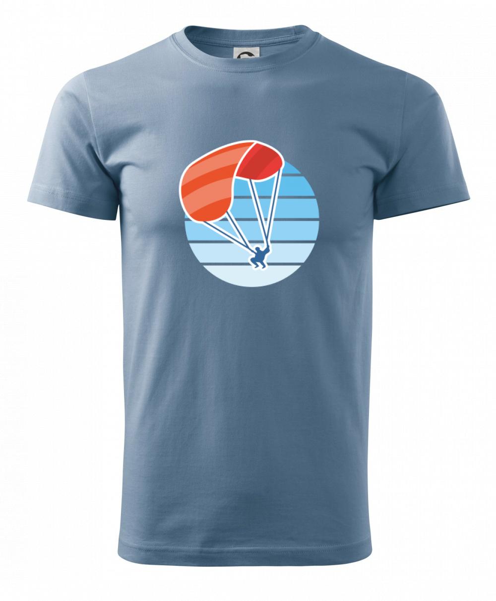Paragliding oranžový v modrom koliesku Paragliding oranžový v modrom koliesku