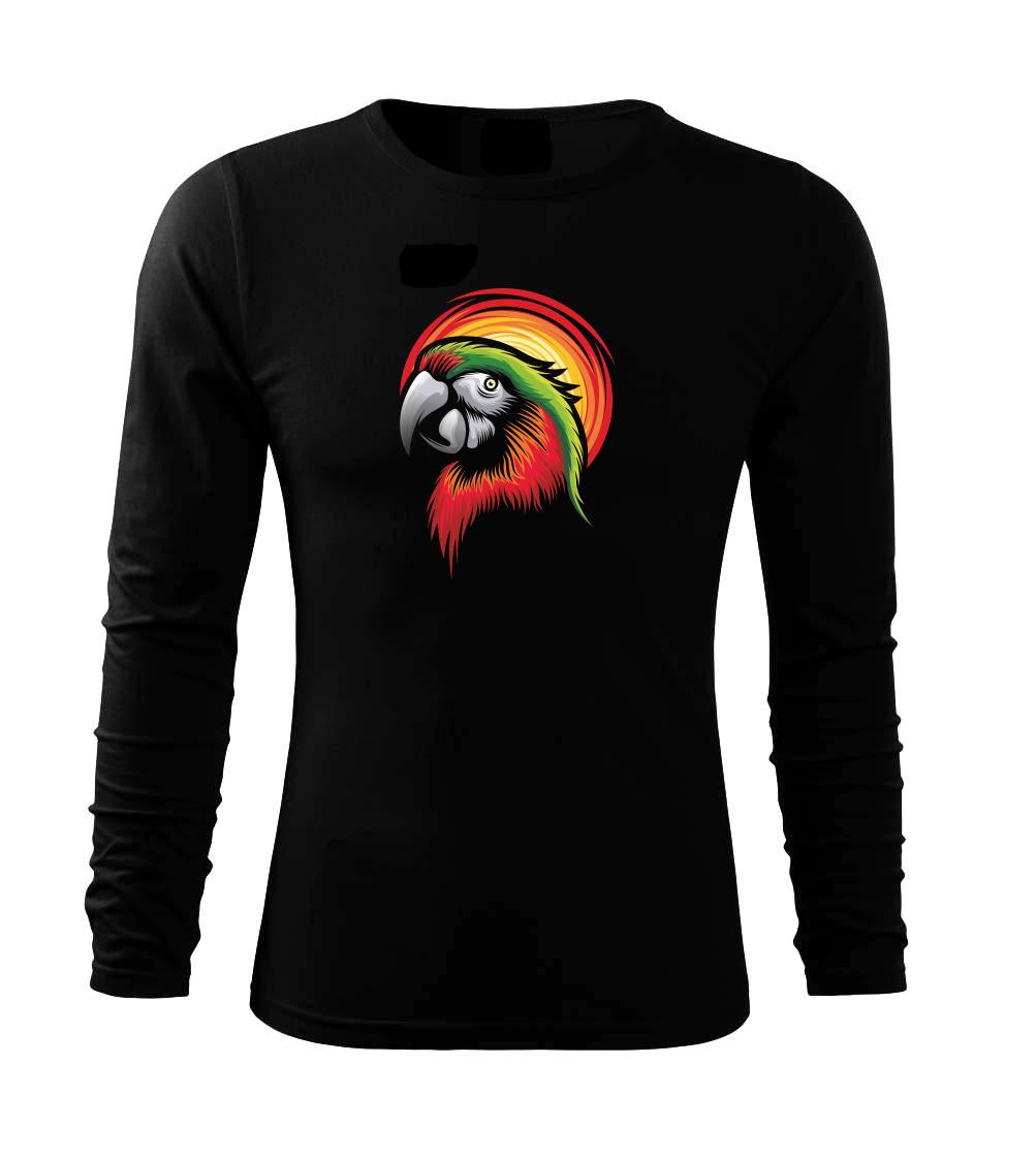 Tričko s motívmi vtákov - Hlava papouška logo - Tričko s dlhým rukávom FIT-T long sleeve