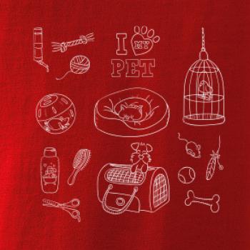 I love my pet - kreslený obrázok